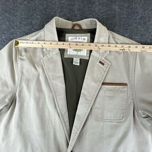 Orvis Zambezi Jacket Twill Safari Fishing Hunting Blazer Chore Coat Men Sz 44R - Picture 9 of 13